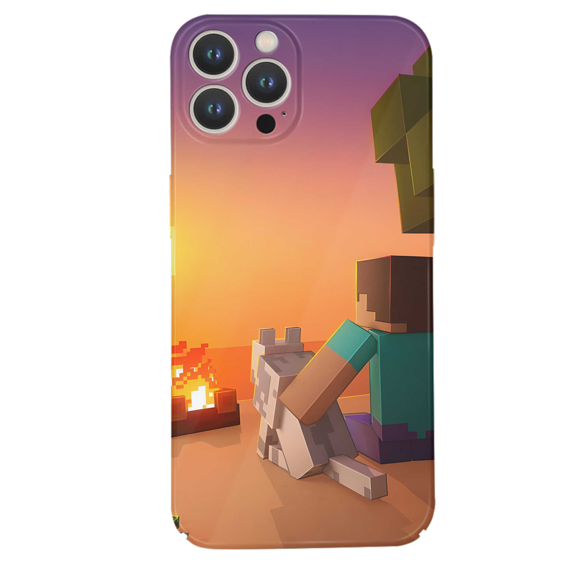 （画像用） マインクラフト ブロックの世界 Minecraft MC Block world 【iPhone 14シリーズ対応】ハードケース